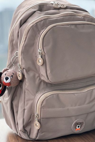 MORCA Fcstore Crinkle ύφασμα αδιάβροχο μεσαίου μεγέθους Mink Crinkle Σχολική τσάντα