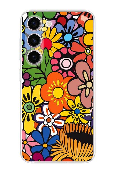 PrintiFy 1mm Slim Fit Retro Colors 2 Printed Transparent Case Compatible with Samsung Galaxy S23