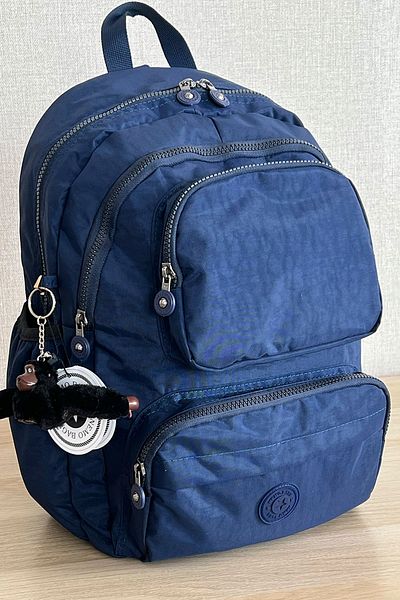 FCSTORE School Bag Unisex Navy Blue Medium Size Waterproof Clinker Fabric Travel Laptop Bag Waterproof