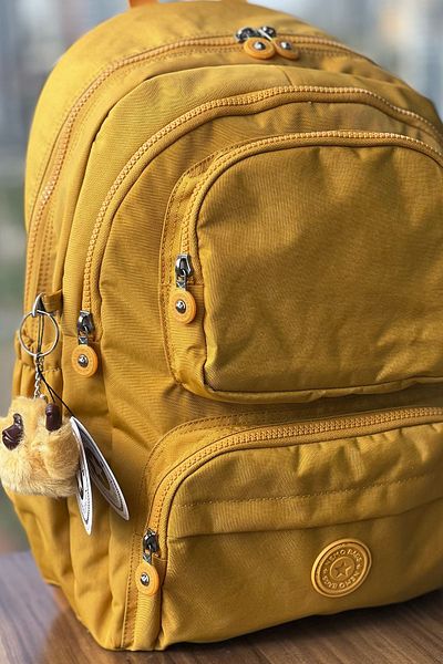 FCSTORE Sports Bag Yellow Unisex Backpack Medium Size School Bag Laptop Bag Travel Bag Waterproof
