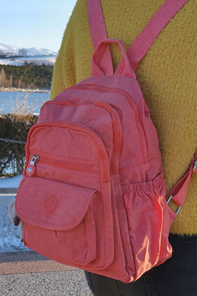 FCSTORE Γυναικείο σακίδιο πλάτης Yavruağzı Καθημερινή χρήση Crinkle Αδιάβροχο Kılinkır 12 ιντσών 30x25x13cm Duomino