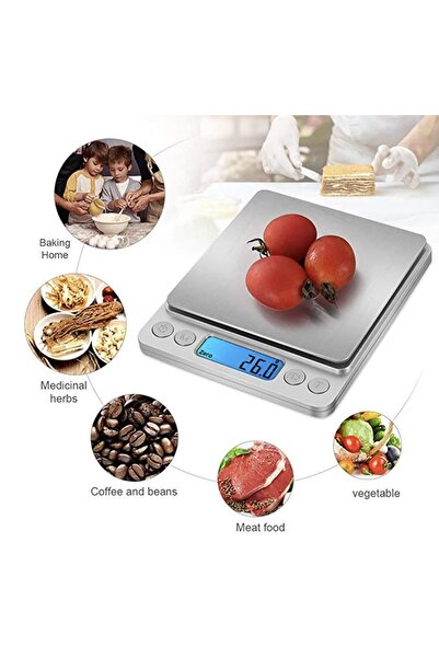 OnlyTech 500/0.1g Elektronik Dijital Terazi Ölçeği Lcd Dijital Ölçeği Mini gr...