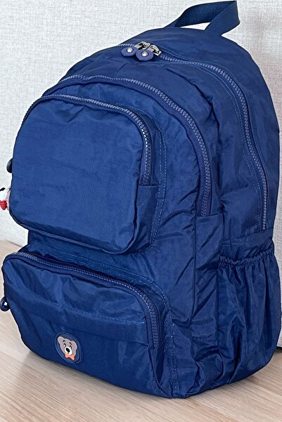 MORCA Dark Navy Blue Backpack School Bag 14 Inch Laptop Bag Duomino 18 lt 40 X 30 X 15 cm