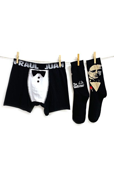 Socks Stations Erkek Boxer Papyonlu Boxer ve Çorap