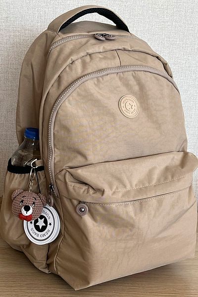 NEMO BAGS Unisex Χρυσή Σχολική Τσάντα Σακίδιο πλάτης Laptop Ταξιδιωτική Αθλητική Τσάντα Αδιάβροχη με Μπρελόκ amigurumi