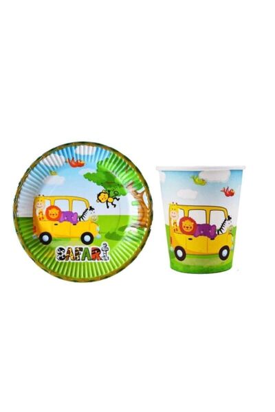 Safari Tabak Bardak Set 8 Adet