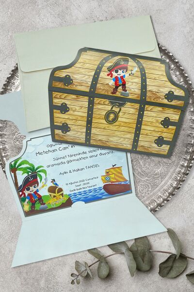 Cem Davetiye Sünnet Davetiyesi 1194 (100 Adet) Baskı Dahil