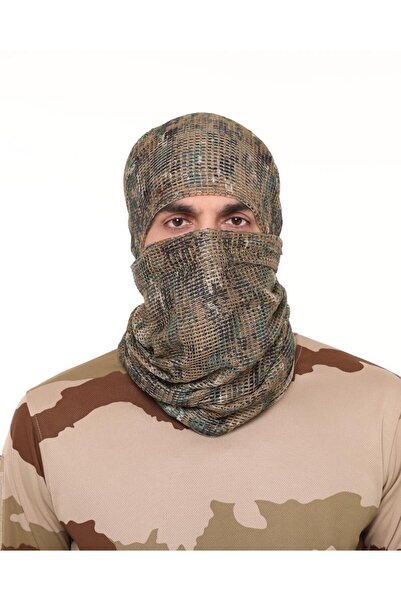 Cezri Kamuflaj Kare Fileli Askeri Şal, Fileli Puşi, Gizlenme Ağı Tactical Fil...