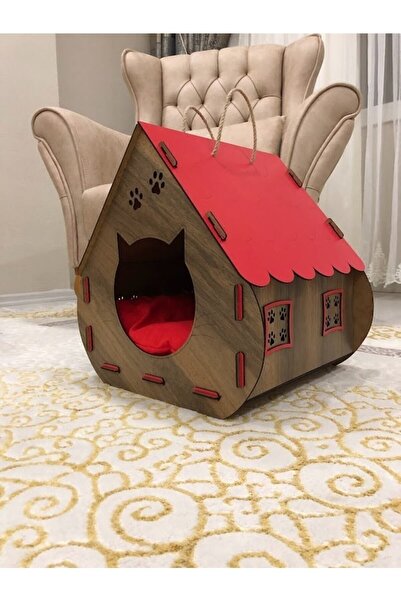 Ahşap Kedi Evi Kedi Yatağı Pet Shop Ürünleri