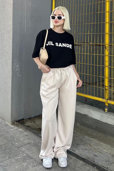 Madmext Oversize černé tričko Crew Neck - MG2126