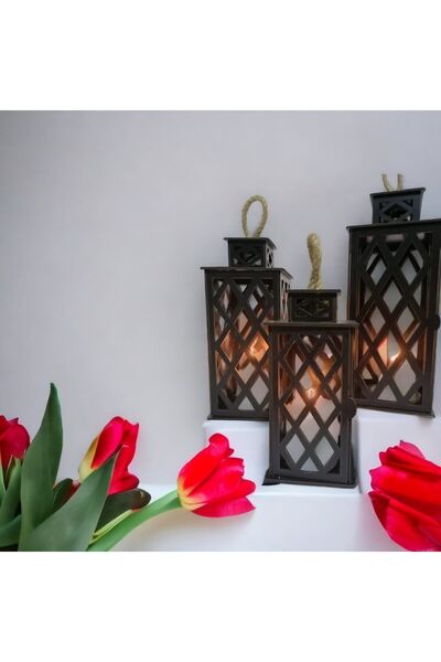 BELİNAY ÇOCUK DÜNYASI Ahşap Fener Mumluk Şamdan Hediyelik Eşya