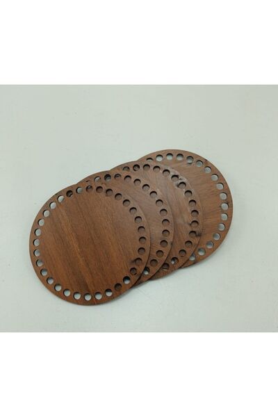 ahşap diyarı Wooden 10 Pieces Coasters 12cm Diameter