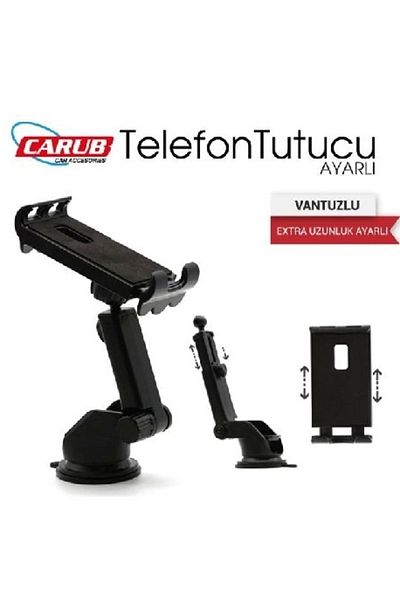 Carub iPad+Phone Holder with Skid and Adjustable Suction Cup