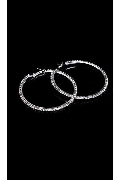 Wibex accessory Very Stylish Hoop Earrings with Zircon Stone
