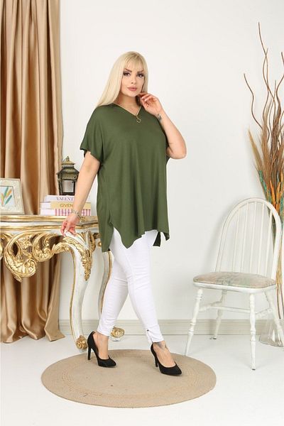 HÜLYA BUTİK Green Zipper Detailed Oversized Blouse