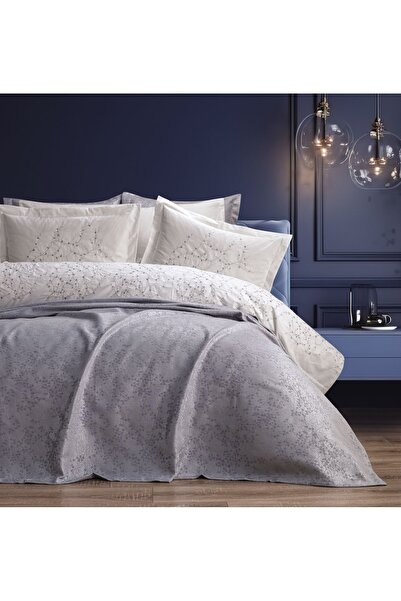 Bella Home Set de mireasă brodat Burçak, 7 piese - 100% bumbac organic - Cuti...