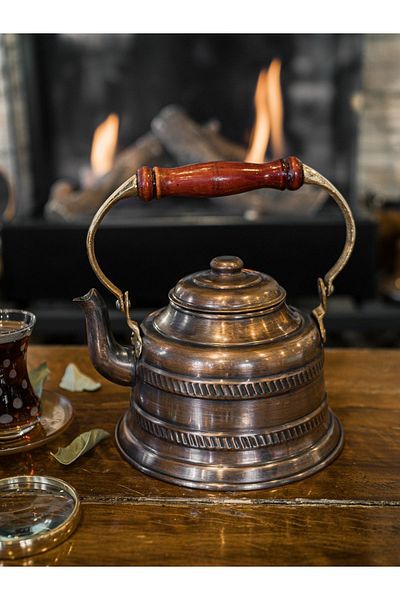 Bakır Concept Copper Teapot with Tongue MARAŞ MODEL OXTIQUE COLOR