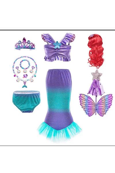 BATALLI Wig Swimsuit Costume Set