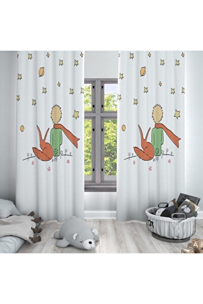 Else Halı Ay Yıldızlar Küçük Prens Desenli Dekoratif Çocuk Ve Bebek Odası Fon...