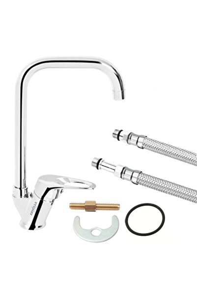 ARMİLLA ARMATÜR Armilla Sıcak Soğuk Çift Su Girişli Köşe Borulu Mutfak Eviye ...
