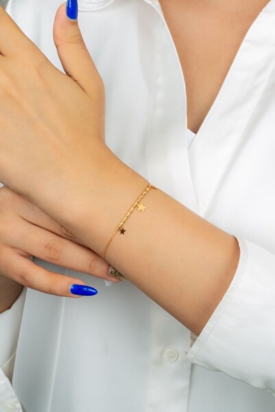 MÜCEVHER SARAYI 22 Ayar Altın Dorİka Toplu Yildiz Bileklik