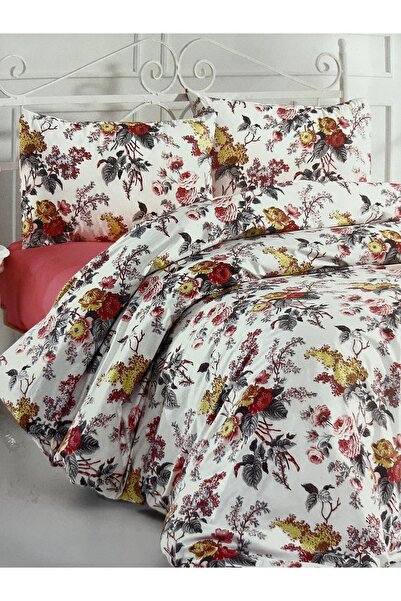 SelfyHome Комплект спално бельо Pera 100% памук Ranforce за двойно легло с фл...