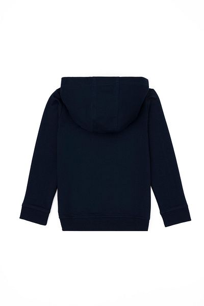 U.S. Polo Assn. Тъмносин суитшърт с качулка за момче - 100% памук