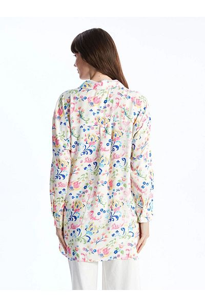LC Waikiki Long Sleeve Patterned Oversize Women's Tunic Shirt