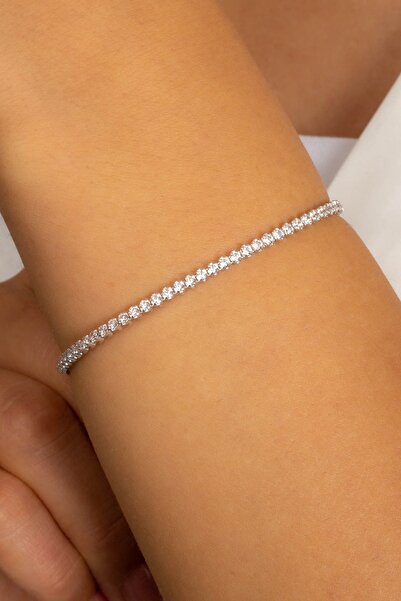 MÜCEVHER SARAYI 14 Ayar Altın Suyolu Sawarovski Bileklik