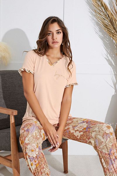 Sevim 15694 Model - Set de pijamale cu detalii în piatră