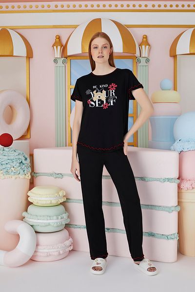 Sevim 15583 Model - Printed Comfortable Pajama Set