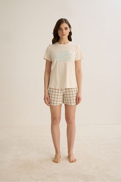 Sevim 15973 Set pantaloni scurți imprimați model