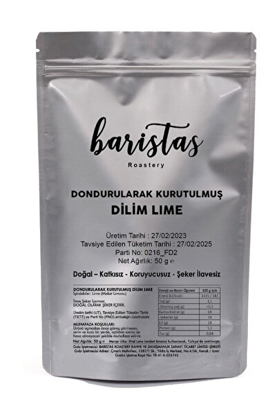 Baristas Roastery Dondurularak Kurutulmuş Limon 45gr. / Freeze Dried Lime