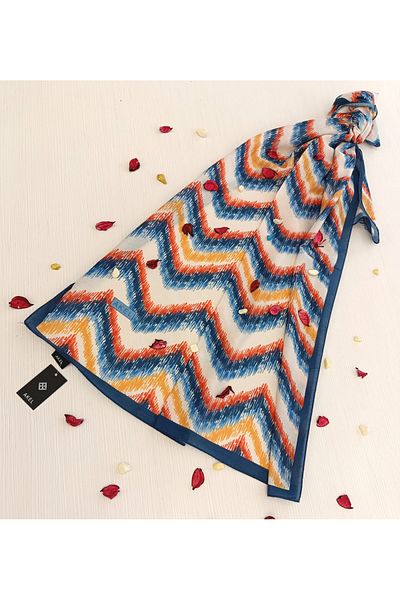 Akel Pyramid Patterned Cotton Shawl - Size 75x185