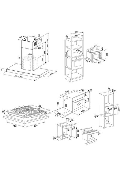Franke İnox 4lü Ankastre Set (FABER STİLO A60-FHNL 604XS-FSL 82 H XS-FSL 20 MW XS)