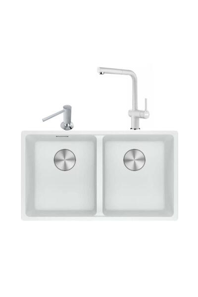 Franke Maris Mrg 120-35-35 Bianco Granit Eviye Active Plus Doccia 2.0 Armatür...