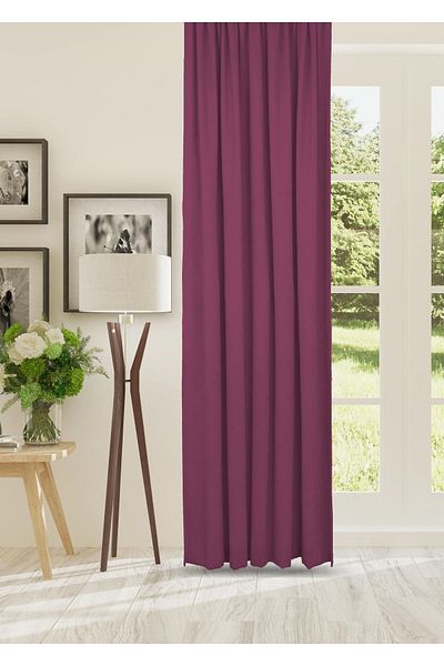 cheap's home Honeycomb Textured Velvet Woven Plain Stitching Extrafor Drawstring Background Curtain (DRIED ROSE)