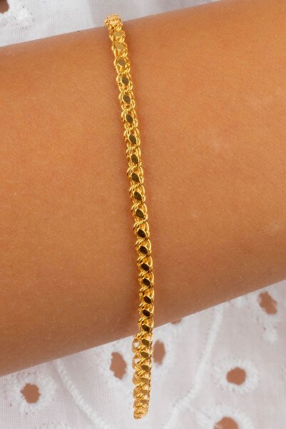 MÜCEVHER SARAYI 14 Ayar Altın Halep Bileklik Zinciri