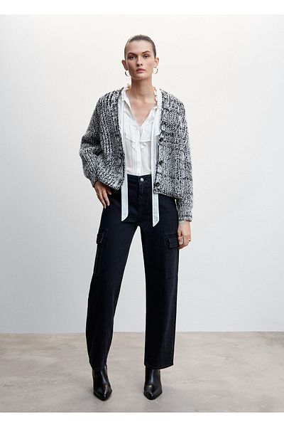 MANGO Woman Black Women's Cardigan37029100