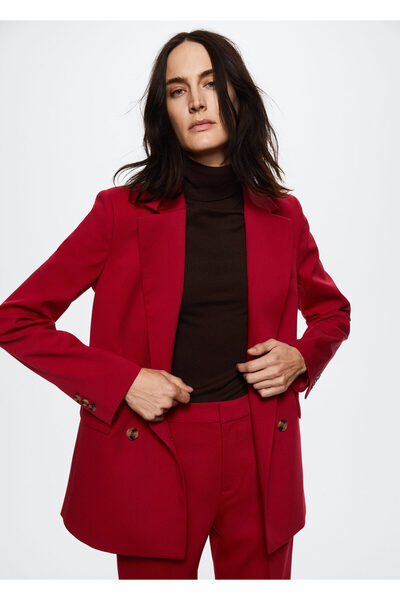MANGO Woman Jachetă roșie pentru femei - 37074377