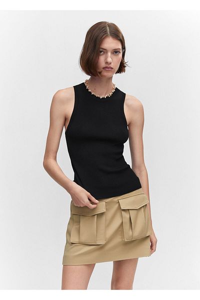 MANGO Black Women's Bustier57010260