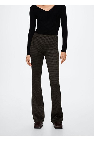 MANGO Woman Brown Women's Trousers 37085961