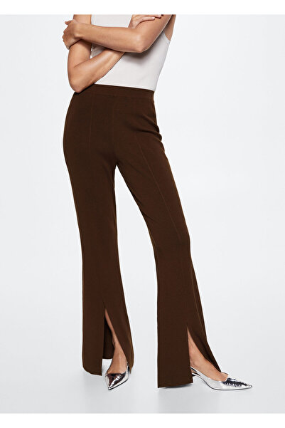 MANGO Woman Kahverengi Kadın Pantolon  37087715