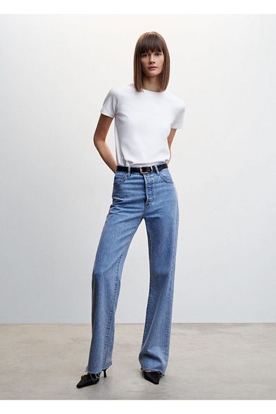 MANGO Woman Tricou alb pentru femei 47045865