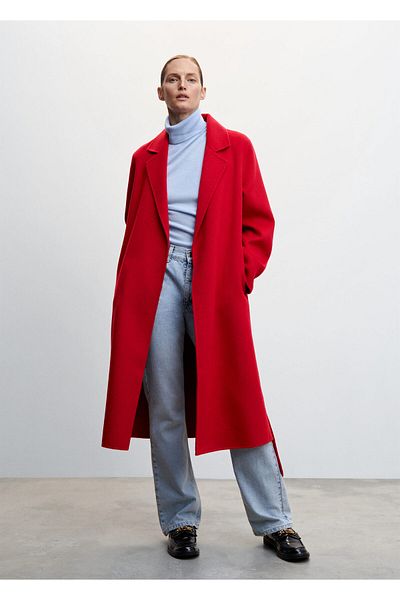 MANGO Woman Piros női kabát47040057