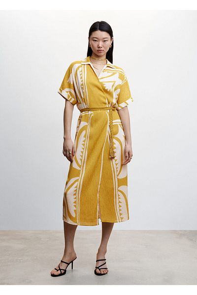 MANGO Rochie de damă culoare muștar47047140