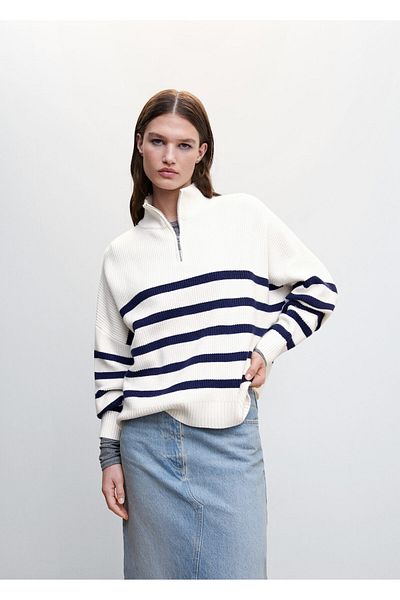 MANGO Woman Pulover de damă albastru strălucitor47091279