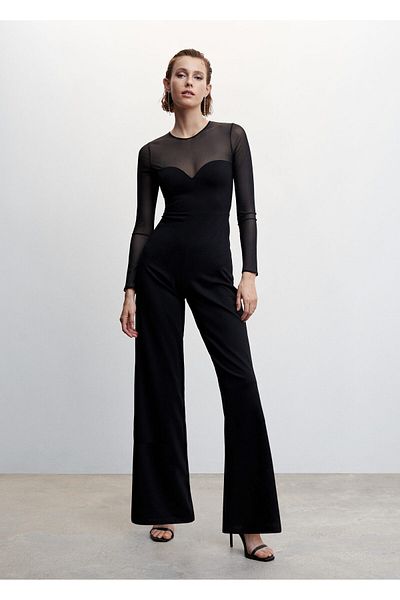 MANGO Woman Black Women's Jumpsuit 37059093