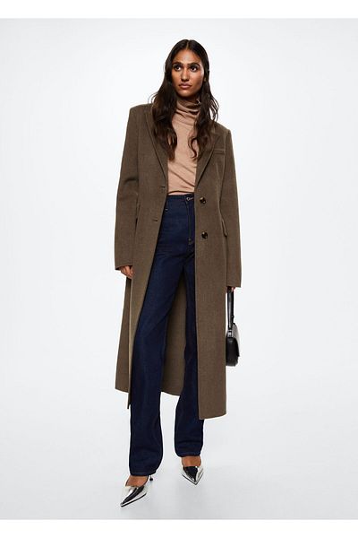 MANGO Woman Women's Mole Gray Coat