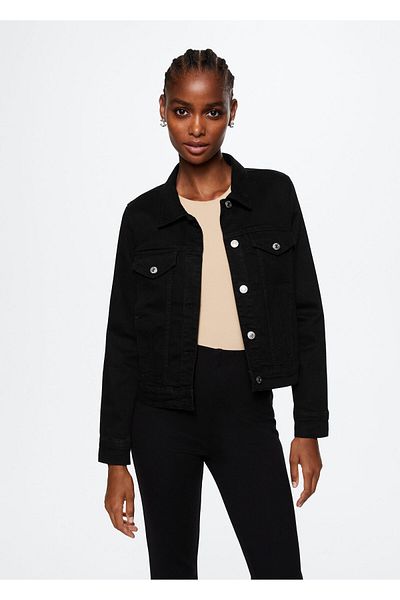 MANGO Black Denim Women's Jacket47120320